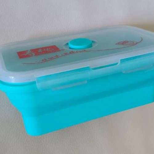 全新 壽桃 矽膠 硅膠 摺疊 食物盒 保鮮盒 500ml