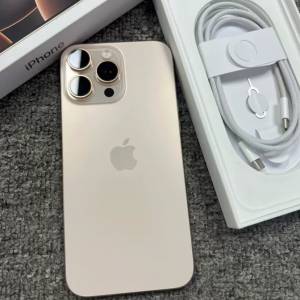 iPhone 16 Pro Max 256G 金色香港行貨苹果保養到2025年10月6日  電池100% 全套有盒...