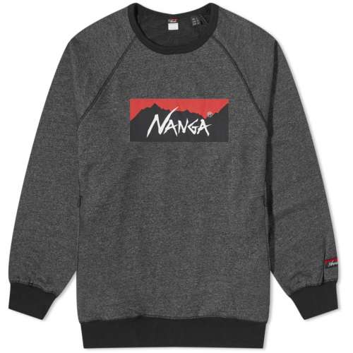 全新 NANGA 衛衣 ECO HYBRID BOX LOGO SWEAT 100%new