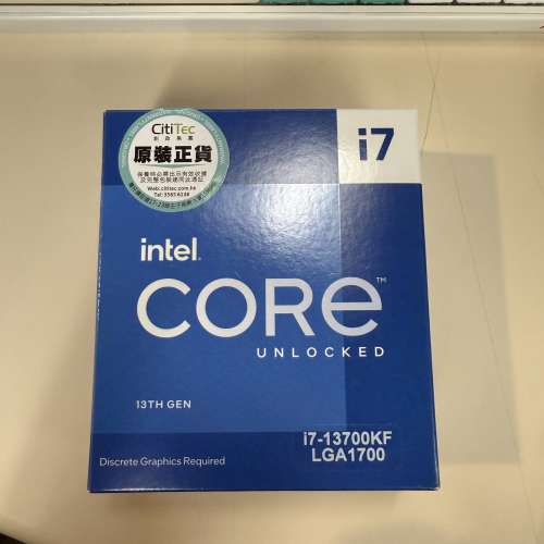 Intel I7 13700KF 盒裝