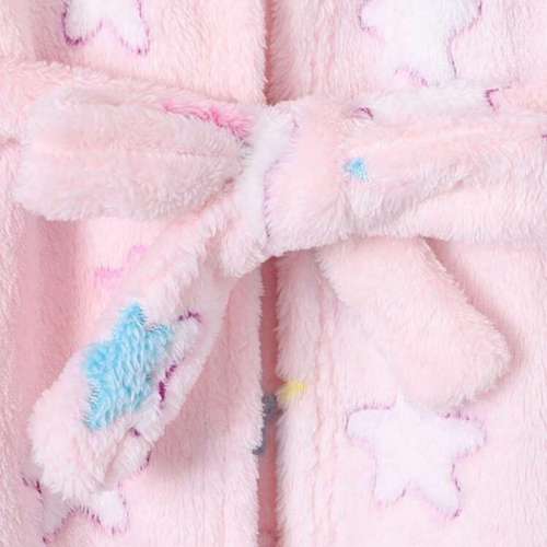 連帽腰帶毛茸茸睡袍