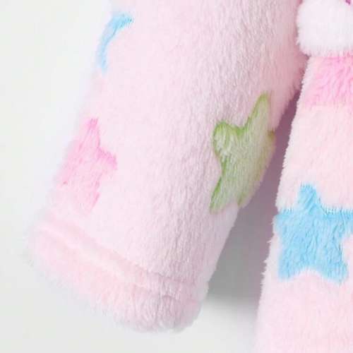 連帽腰帶毛茸茸睡袍