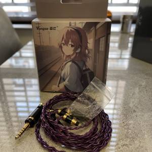 楊仕 紫醬銅鍍銀線 可自由轉換2pin及MMC X