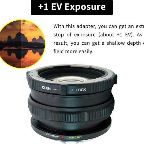 XPIMAGE 0.8X Optical Focal Reducer and Macro - Mamiya 645 Lens To Fujifilm GFX