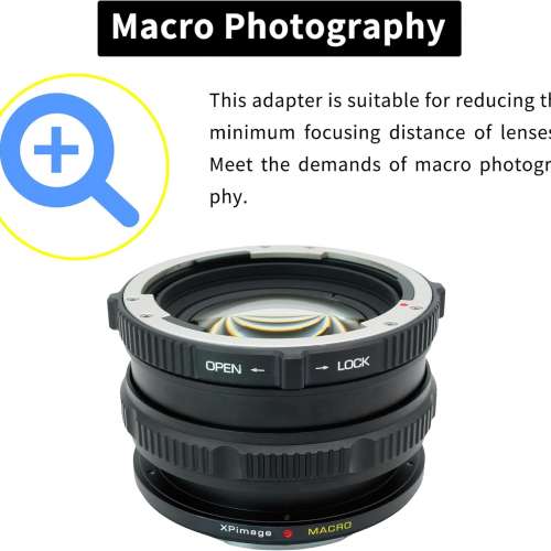 XPIMAGE 0.8X Optical Focal Reducer and Macro - Mamiya 645 Lens To Fujifilm GFX