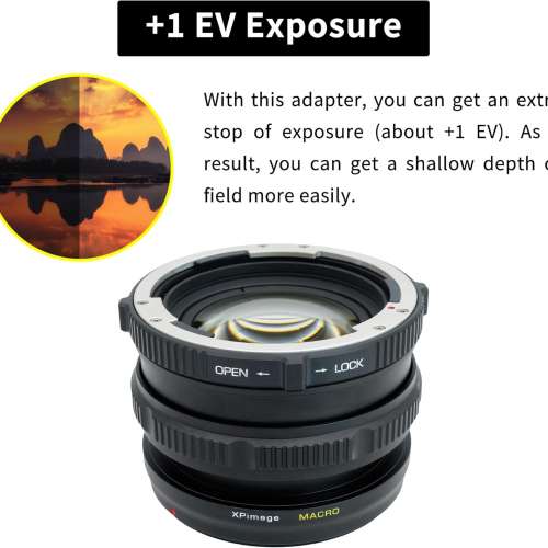 XPIMAGE 0.8X Optical Focal Reducer and Macro Mamiya 645 Lens For Hasselblad X