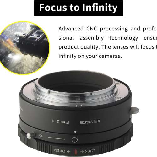 XPIMAGE Nikon Nikkor F Mount G-Type D/SLR LensTo Sony Alpha E-Mount Mirrorless