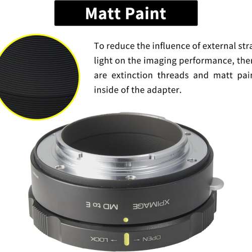 XPIMAGE Minolta Rokkor (SR / MD / MC) Lens To Sony Alpha E-Mount Mirrorless