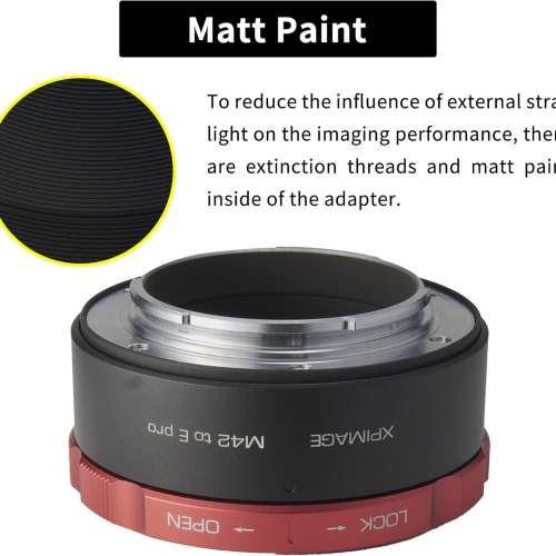XPIMAGE M42 Screw SLR Lens To Sony Alpha E-Mount  Alliance Cameras Pro 金屬接環