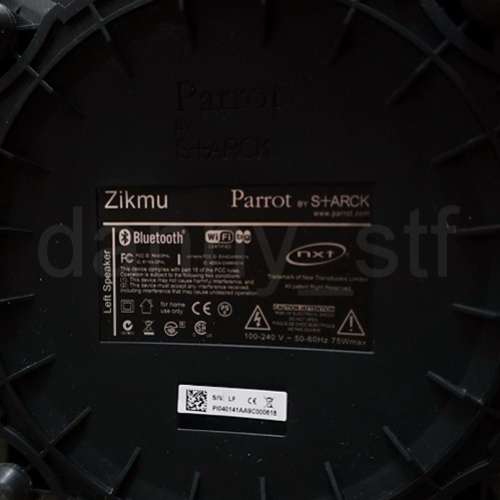 黑色 Zikmu Parrot by S+arck (Philippe Starck) 頂級無線藍芽有源兩聲喇叭連內置重...