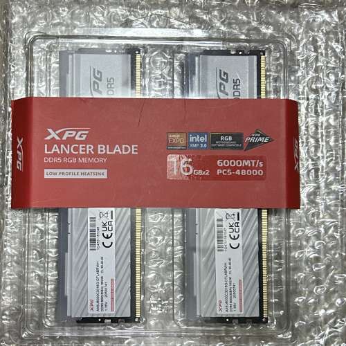 ADATA  XPG LANCER BLADE White 32GB Kit (2x16GB) 全新