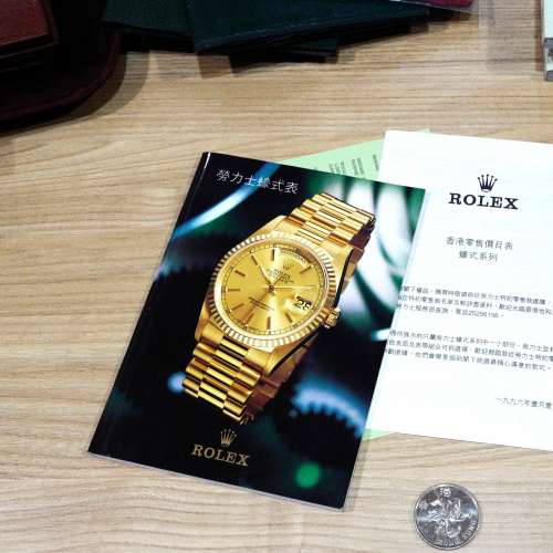 1996年..勞力士價目表1本