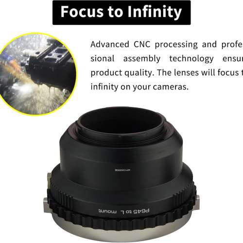 XPimage Locking Adapter For PENTAX 645 (P645) Mount Lens To LEICA L-Mount