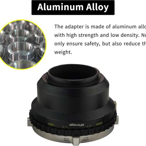 XPimage Locking Adapter For PENTAX 645 (P645) Mount Lens To LEICA L-Mount