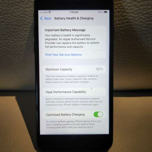 iPhone SE 64GB 92% battery