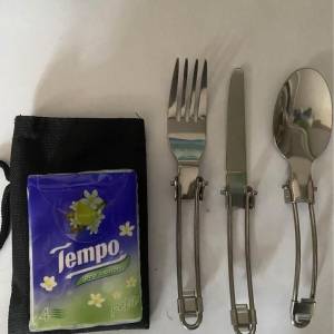 ( 全新 ) 可接叠餐具 ,  附收藏袋 , 方便攜帶