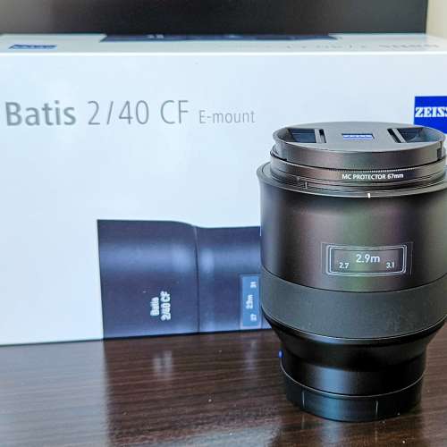 完美無瑕 幾乎全新 ZEISS Batis 2/40 CF 香港行貨 有單有盒 連 Sony VF-67MPAM 保護鏡