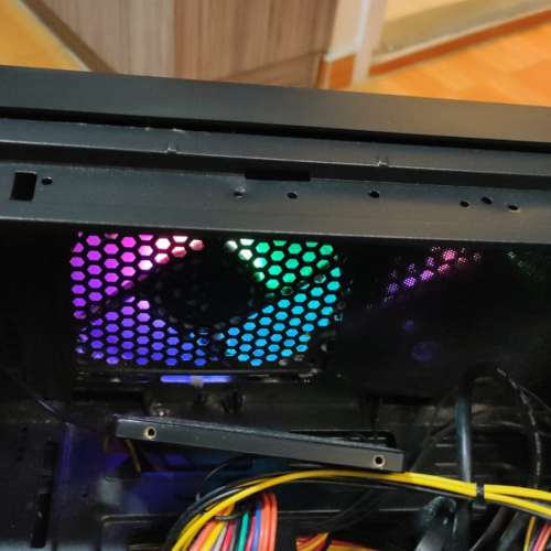 500W火牛連 Micro ATX機箱 側透膠版 兩把彩燈散熱風扇