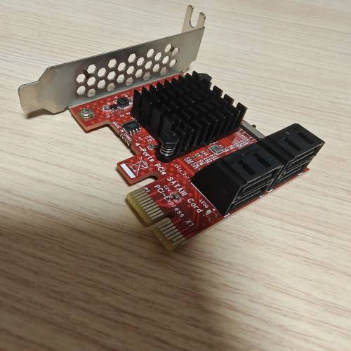 Pcie 1x 轉 4sata 半高 轉換卡