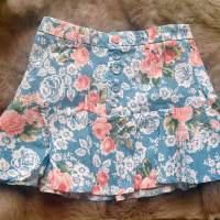 Floral print ruffle skirt