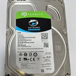 已使用 二手硬碟 3.5" SEAGATE SKYHAWK 4TB HDD HD HARDDISK SATA