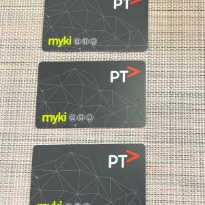 墨爾本交通卡 myki card $70 （3張）