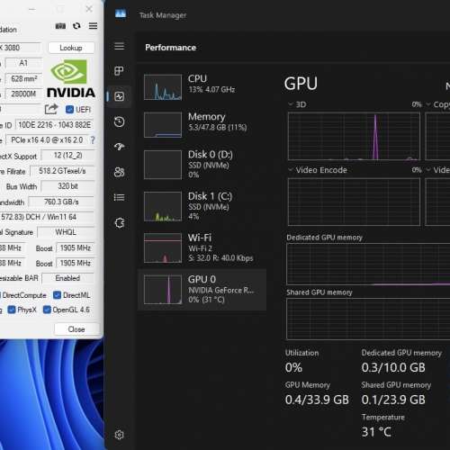 Asus ROG RTX 3080 10GB OC V2 LHR顯示卡
