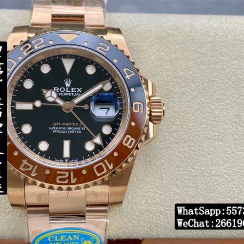 Rolex 勞力士 GMT m126715chnr-0001 沙士圈 40mm 玫瑰金