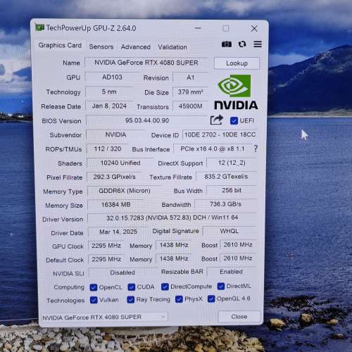 Galaxy GeForce RTX 4080 super