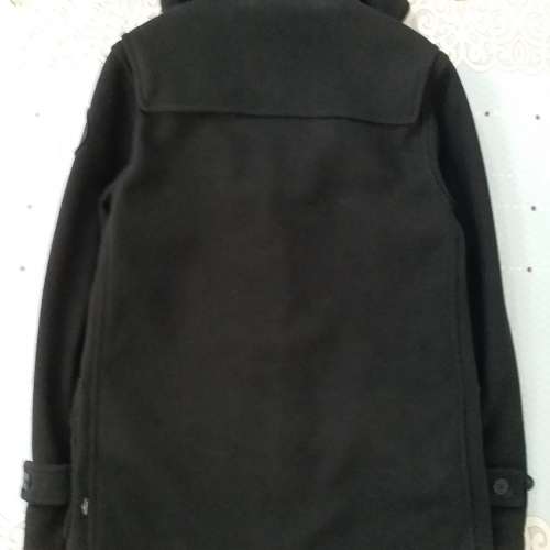 90% 新 Fingercroxx 男裝黑色有帽 duffle coat 漁夫褸 M 碼