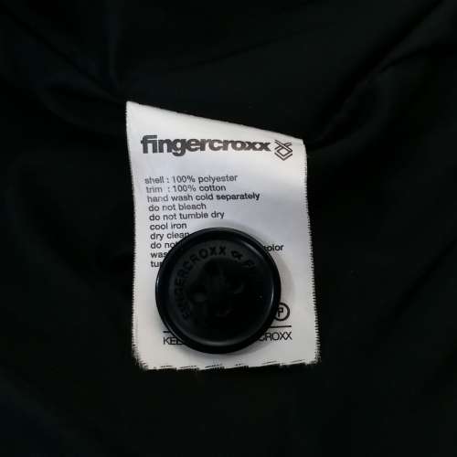 90% 新 Fingercroxx 男裝黑色有帽 duffle coat 漁夫褸 M 碼