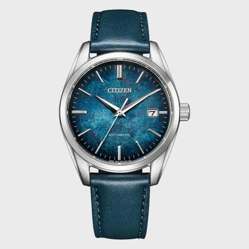 Citizen 銀箔漆面藍色錶盤 NB1060-12L 自動機械手錶 Silver Leaf Lacquer Dial Blu...