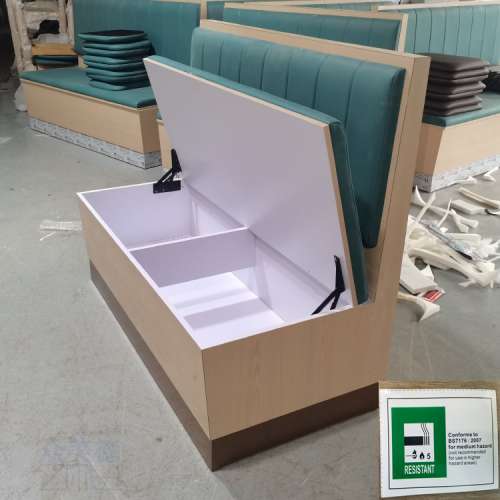 茶餐廳傢私訂造，卡位梳化，儲物箱梳化，香港傢私訂製工廠