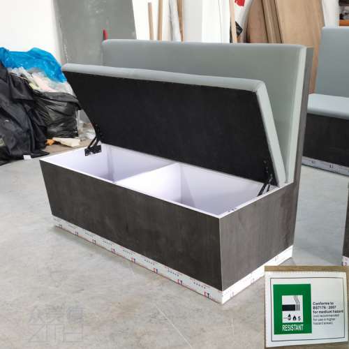 餐廳沙發sofa傢私廠家,餐廳防火梳化卡位,餐廳儲物卡位,訂造防火卡位,富美家膠板梳化