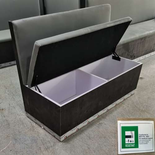 餐廳沙發sofa傢私廠家,餐廳防火梳化卡位,餐廳儲物卡位,訂造防火卡位,富美家膠板梳化