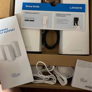100% New Linsys velop mx8400 WiFi 6 router 水貨沒沒單沒保養( 即2個mx4200)