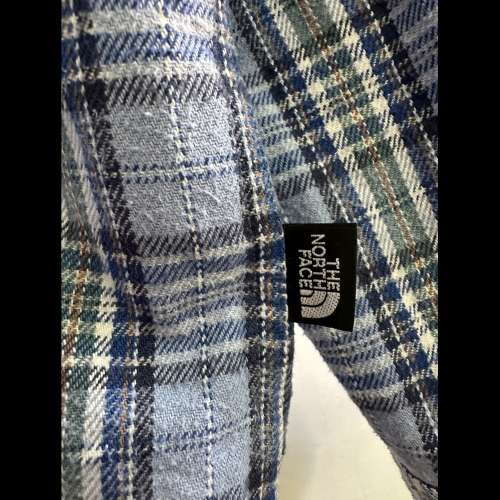 新淨：THE North Face MEN&rsquo;S Blue Shirt 藍格仔恤衫 Size L