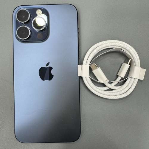 99%New iPhone 15 Pro Max 1TB 藍色 香港行貨 電池93% 有配件 自用首選超值