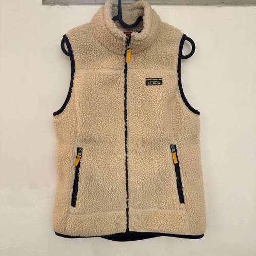 L.L.Bean 女裝搖粒米白色色背心外套 Size S/M Regular