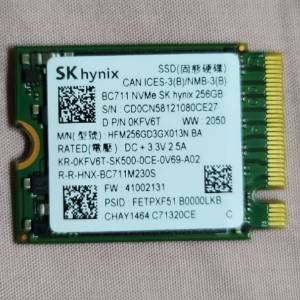 Hynix 256GB M.2 Nvme ssd hdd