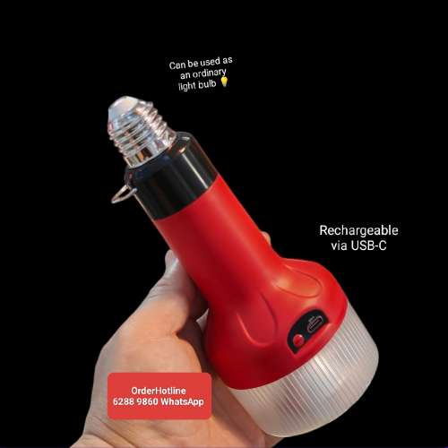 LED Light Bulb (15w) Torch 🔦. Rechargeable via USB-C 燈泡+電筒.2合1