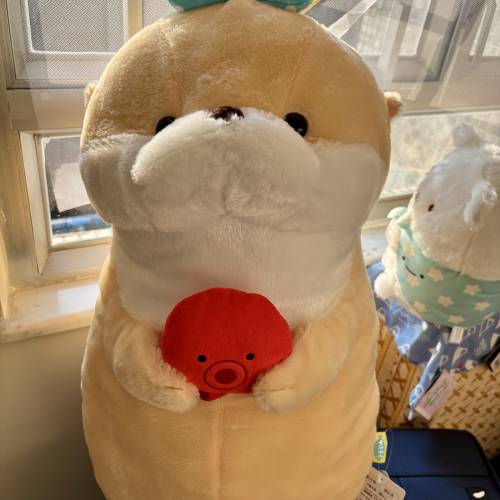 🦦日版現貨 Amufun 60cm 超大水獺寶寶抱海鮮八爪魚 毛公仔 軟bubu 大公仔