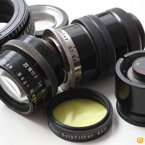 Hugo Meyer 電影鏡兩支  Plasmat 2cm 1.5 (改富士)   Trioplan 7.5cm f2.9 (改Nikon)