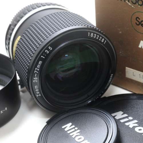 Nikon 36-72mm恆定光圈3.5 E系列(AIS) 極高質素廣角至中距離Zoom，A7 Nikon機最啱