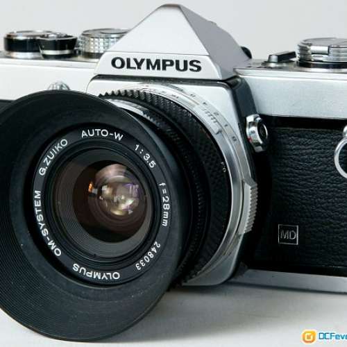 Olympus OM-System G.Zuiko Auto-W 28mm 專用 金屬螺絲遮光罩 (接近全新)