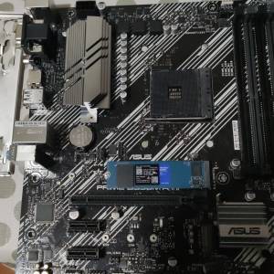 ASUS PRIME B550M-AMicro ATX主機板 ((正版Window10Pro啟動碼)) Socket AM4