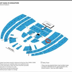 八折售 Ladygaga 新加坡 19/5 CAT4 112