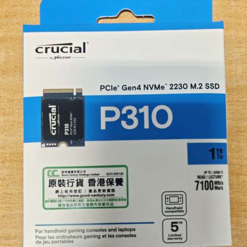 Crucial PCIe Gen4 NVMe 2230 M.2 SSD 1TB
