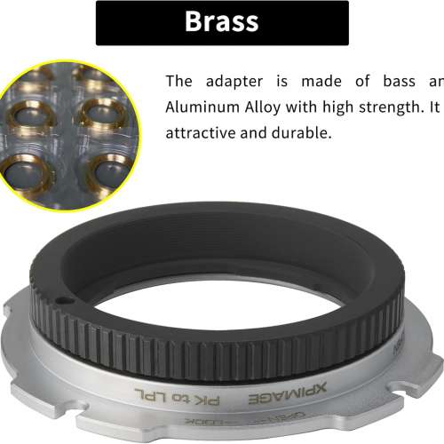 XPIMAGE Pentax K (PK) Mount SLR Lens To Arri LPL (Large Positive Lock) Mount