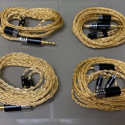 NOBUNAGA Labs最高の頂級耳機升級線 冷凍 處理 -156℃/72時間 鍊製/ 8絞4N純銀鍍金...